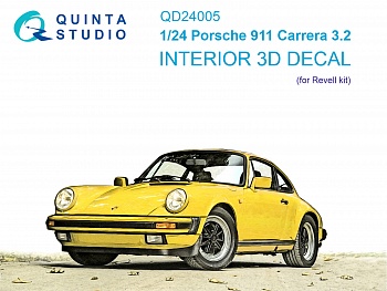 QD24005 3D Декаль интерьера кабины Porsche 911 Carrera 3.2 (Revell)