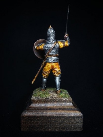 201ТБ ВИМ, пеший монгол военачальник с саблей, 54 мм Три Богатыря