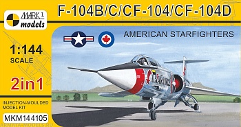 MKM144105 Самолет Lockheed F-104B/C/D/CF American Starfighters (2in1)  (MARK I Models) 1/144