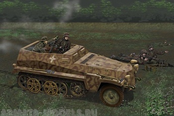6858Д 1/35 Sd.Kfz.250/7 Alte Ieichte Schutzenpanzerwagwn schwerer Granatwerfer