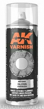 AK1044 Лак в баллоне Gloss Varnish Spray (USA/CA) 400ml