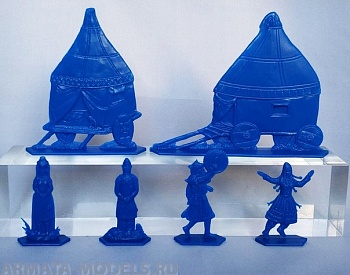 WAB008Blue Набор фигур Половецкий стан (синий)