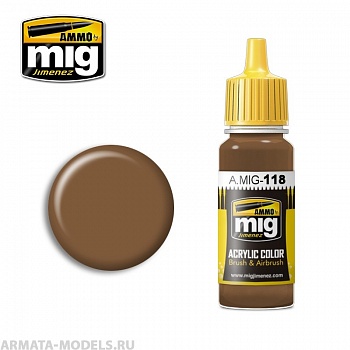 AMIG0118 Ammo Mig Акриловая краска BURNT SAND 17 мл