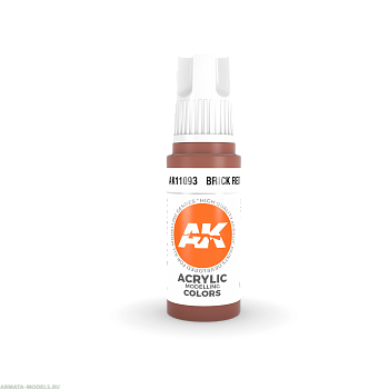 AK11093 Краска акриловая Brick Red 17ml