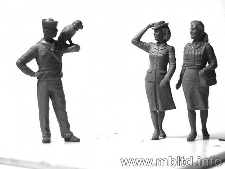 Набор фигурок MB3556 «Женщины на войне: ВМС США ВОЛНЫ фигуры  Master Box (MB)